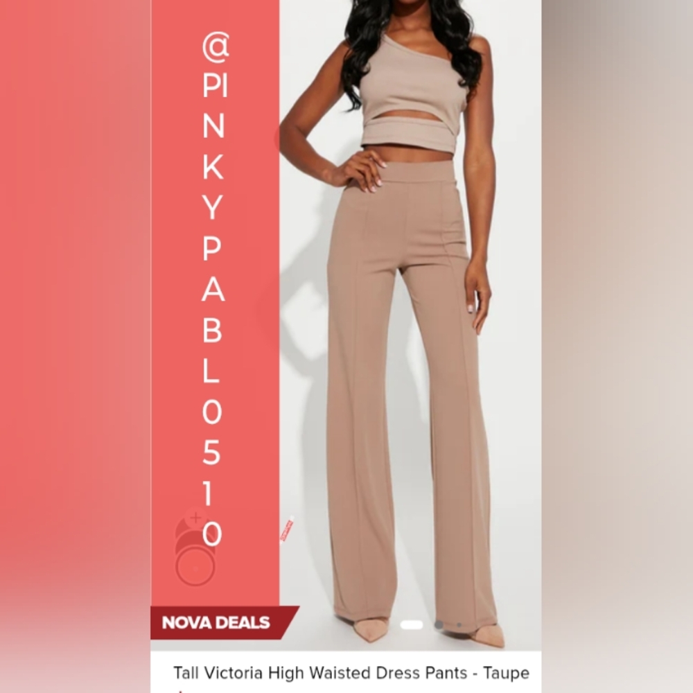 Fashion Nova High Rise Dress Pant - Taupe - Women's Size XS